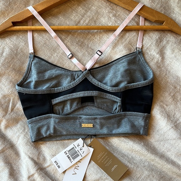 NWT Alala LuLu Lemon Grey Sports Bra - Picture 3 of 6